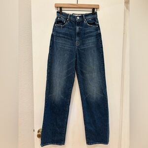 MOTHER High Waisted Tunnel Vision Sneak Straight Jeans in color Mile High Sz 25